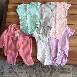 Simple Kids Bodysuits in Pink, Gray, and Purple